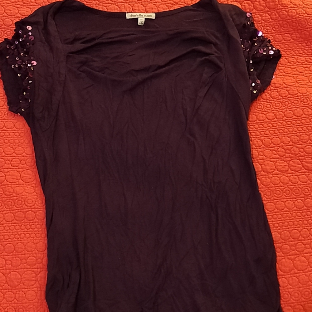 Charlotte russe top, purple like new condition